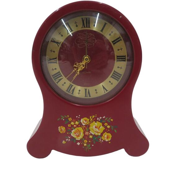 Vintage LeCoultre Petite Neuchateloise Jaeger Musical Alarm Clock Quartz Red